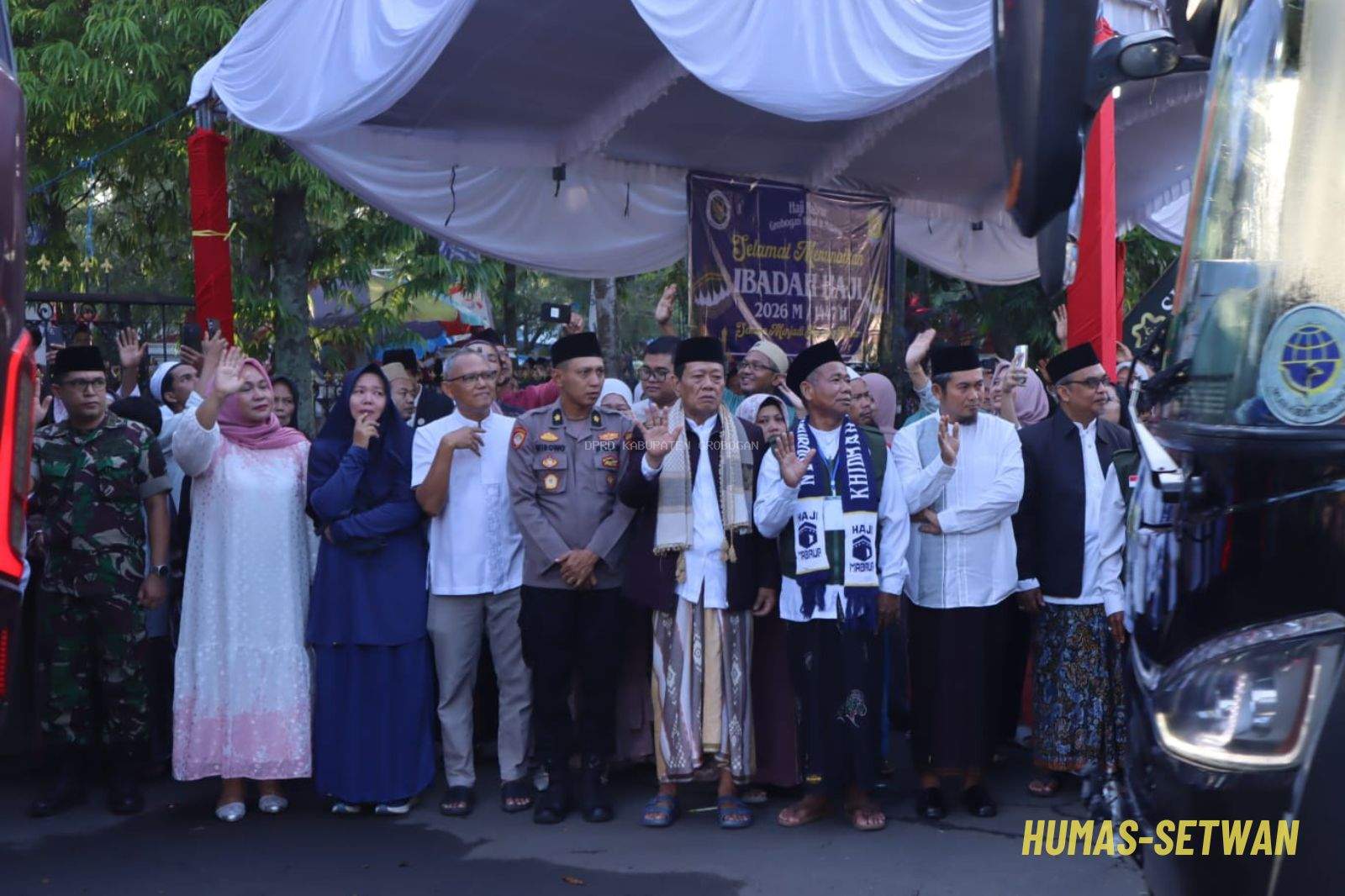 Ketua DPRD Grobogan Bersama Forkopimda Melepas Keberangkatan Jemaah Haji 1447 H/2026 M