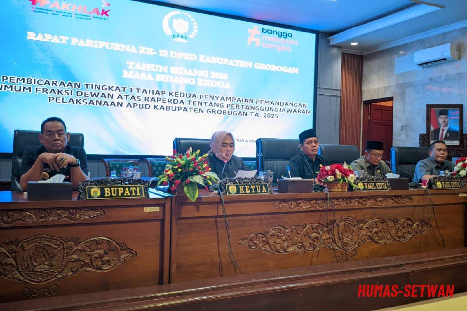DPRD Kabupaten Grobogan Gelar Rapat Paripurna ke-12: Seluruh Fraksi Sampaikan Pemandangan Umum Atas Raperda Pertanggungjawaban APBD TA 2025