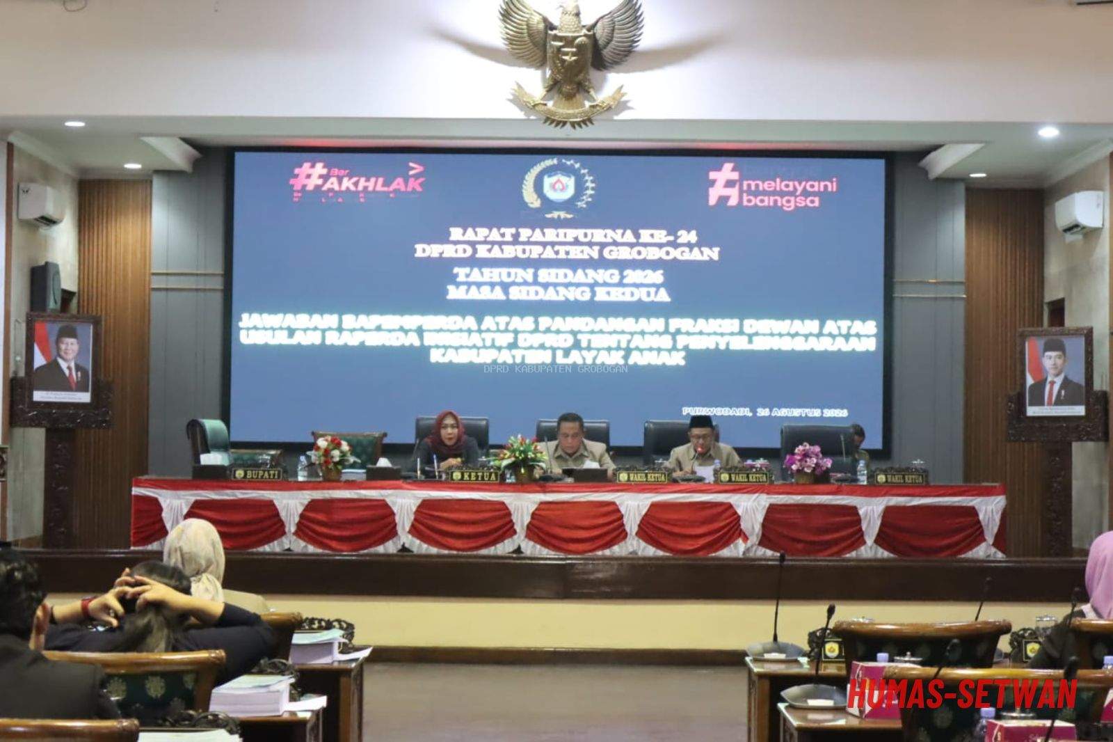 Bapemperda DPRD Grobogan Sampaikan Jawaban atas Pandangan Fraksi Terkait Raperda Kabupaten Layak Anak