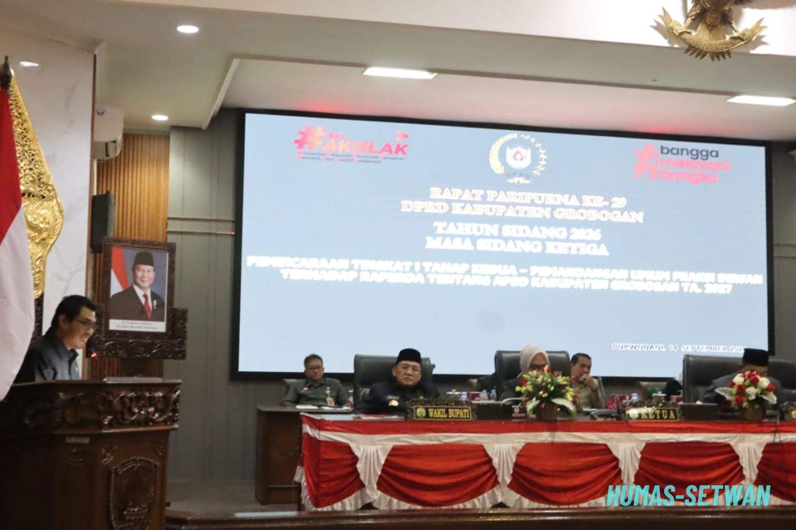 DPRD Kabupaten Grobogan Gelar Rapat Paripurna ke-29: Fraksi Sampaikan Pemandangan Umum Terhadap Raperda APBD TA 2027